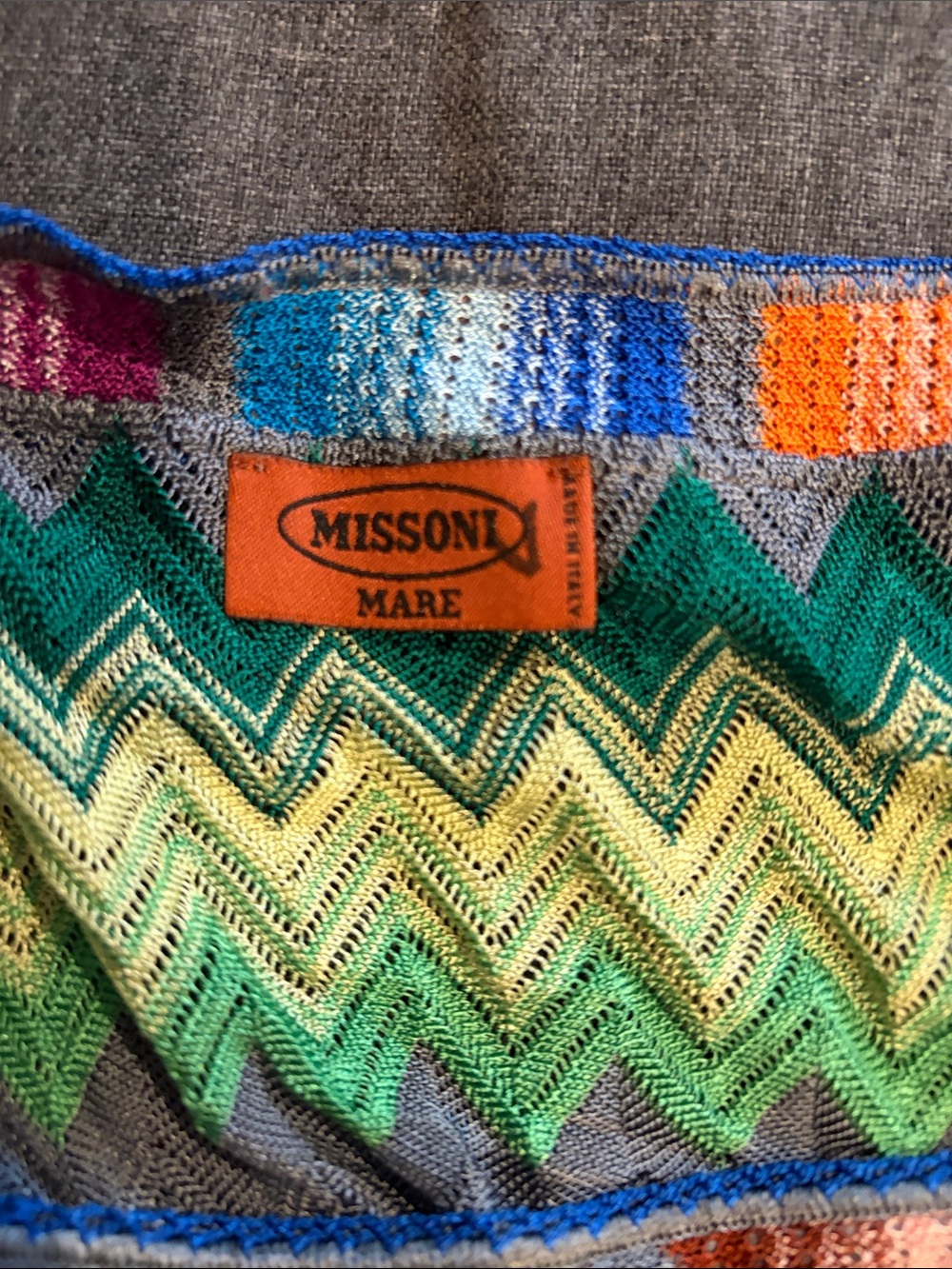 Missoni Multicolor Chevron Knit Tunic in Gray Base - Picture 4 of 6